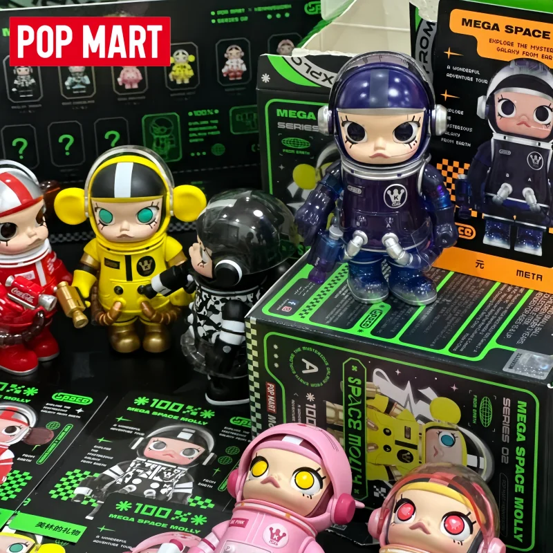 

Original POP MART Mega Space Molly 100% Series V2 Blind Box Action Figure Cute Desktop Ornament Collectible Adult Collector Gift
