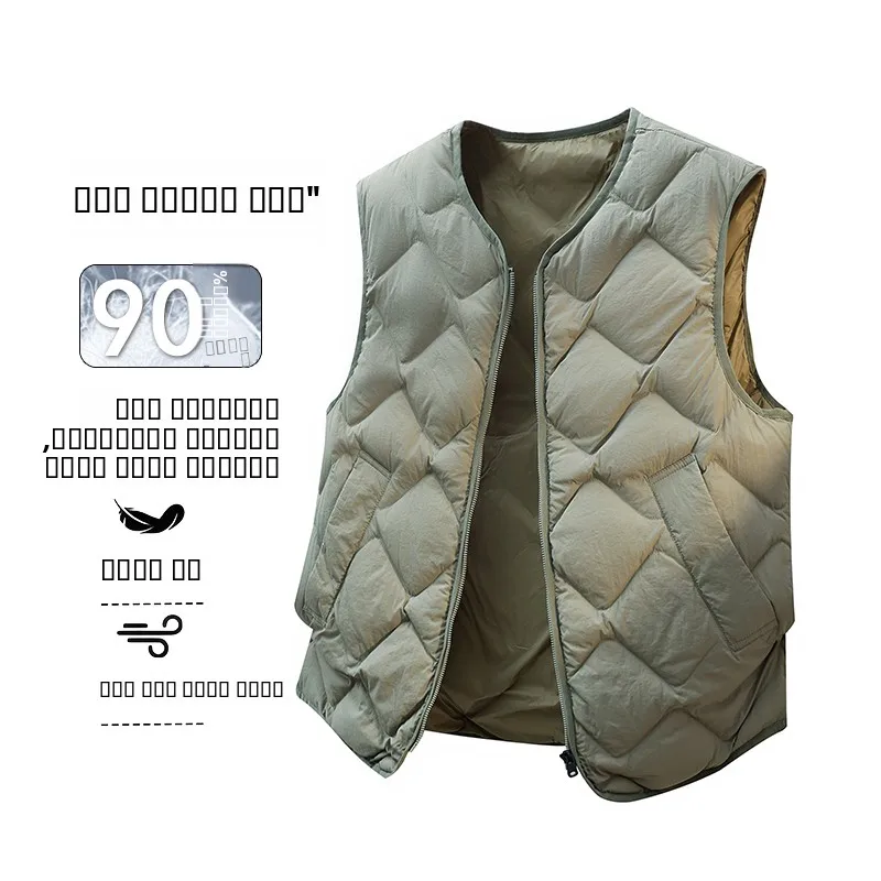 

Легкий пуховый жилет из полиэстера, теплый, универсальный, в корейском стиле, для молодежи, как внутренний слой.