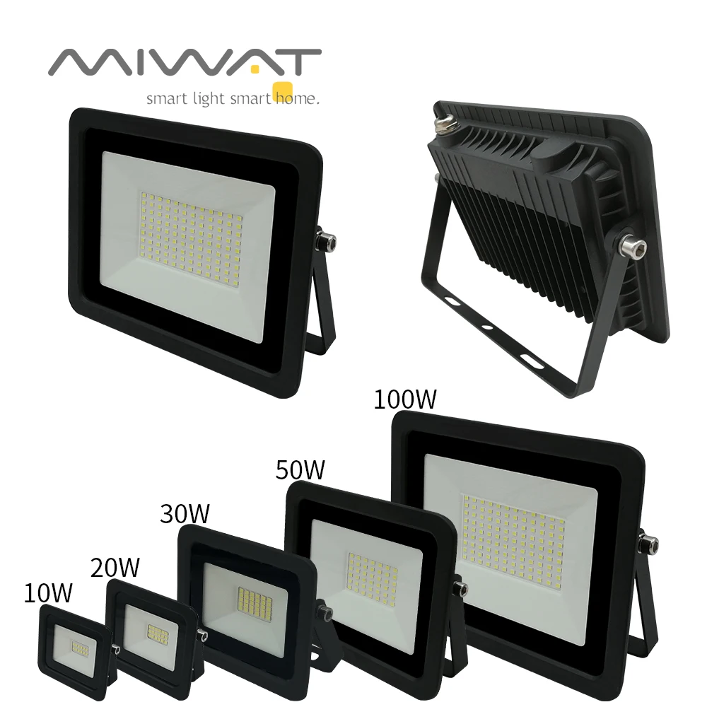 110V/220V ไฟ LED น้ําท่วม 10W 20W 30W 50W 100W Floodlights โคมไฟกันน้ํา IP68 สีขาว Reflector LED ภายนอก Spotlight กลางแจ้ง