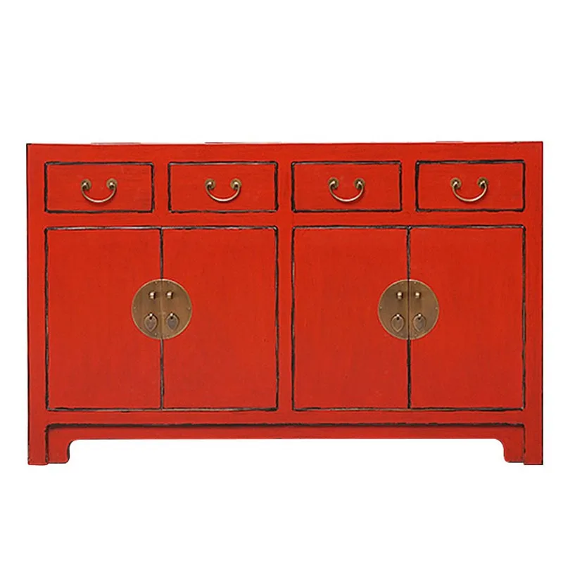 dining side cabinet, entrance partition cabinet, foyer storage, solid color dining preparation cabinet, drawers