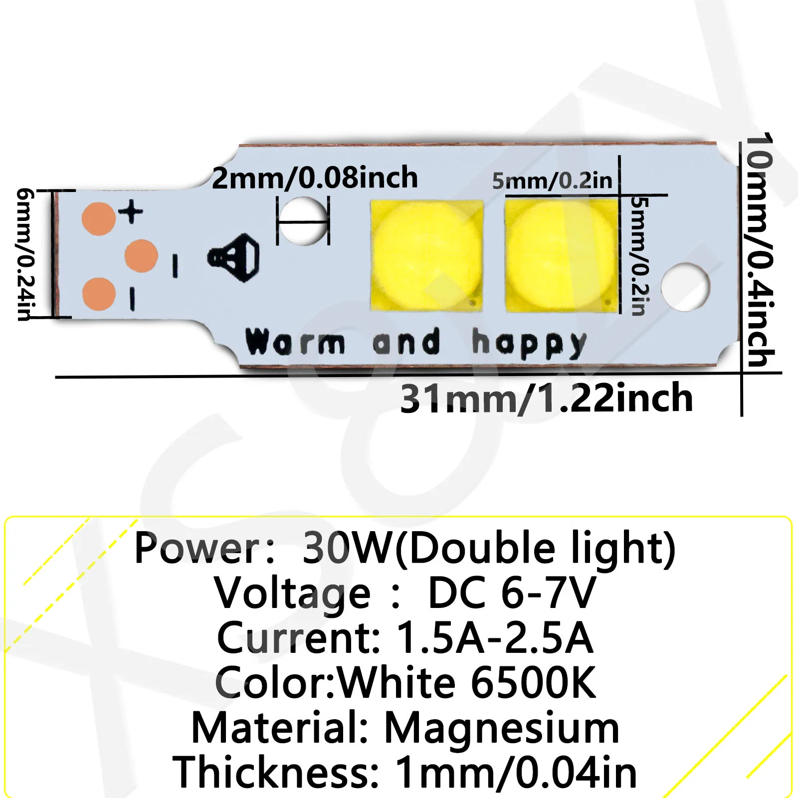 LED Bead XHP50.2 DC6-7V 1.5A-2.5A Highlight LEDs 15W 30W White Light 6500K For Flashlights Car Headlights Accessory Replaces DIY