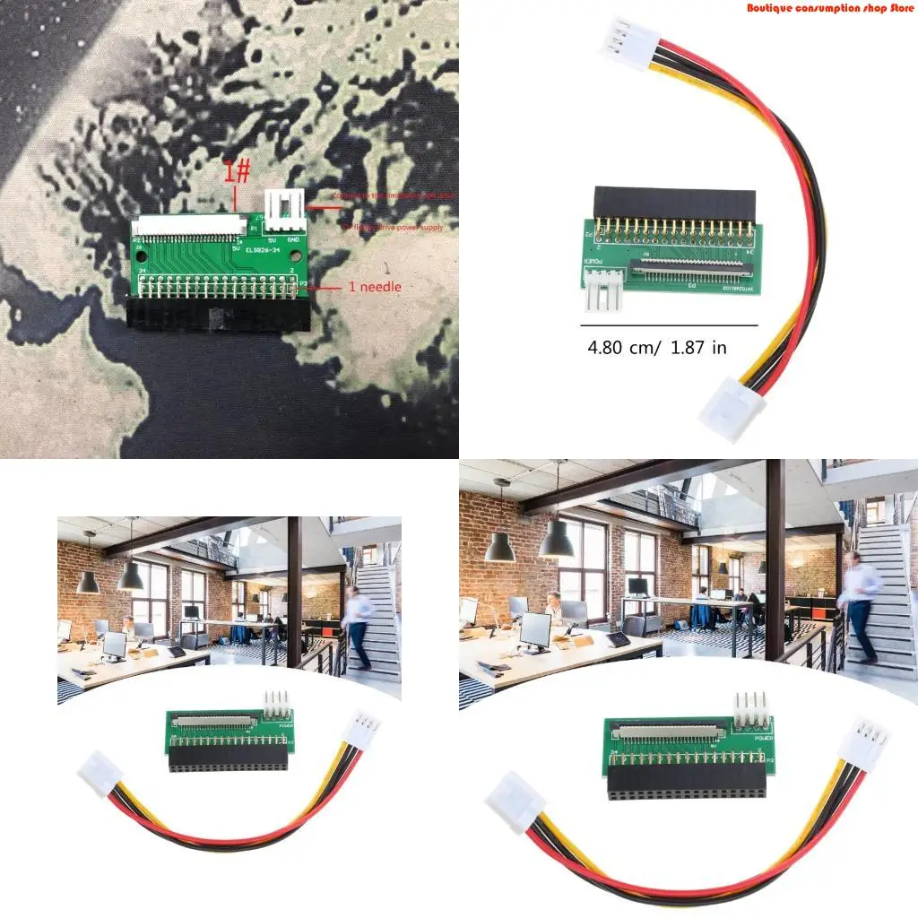 L9NA 34 Pin Floppy Drive Connector 34P Cable Adapter 34 Pin Floppy To 26Pin