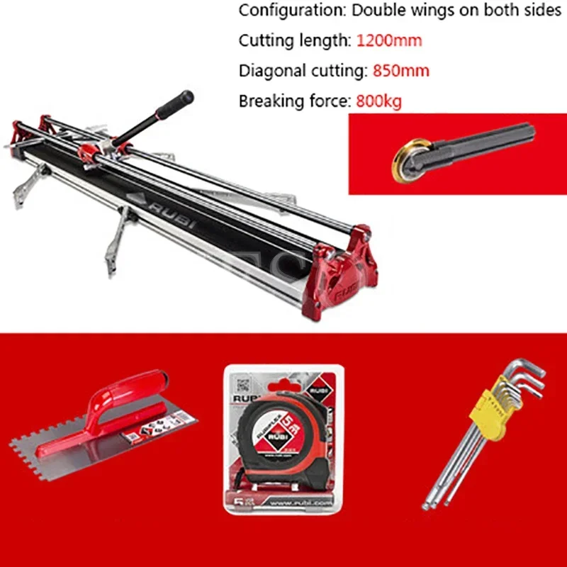 1200MM/Tile Cutter Manual Ceramic Tile Cutting Machine Push Type High Precision Workbench Brick Polished Brick Ceramic Cut Tools