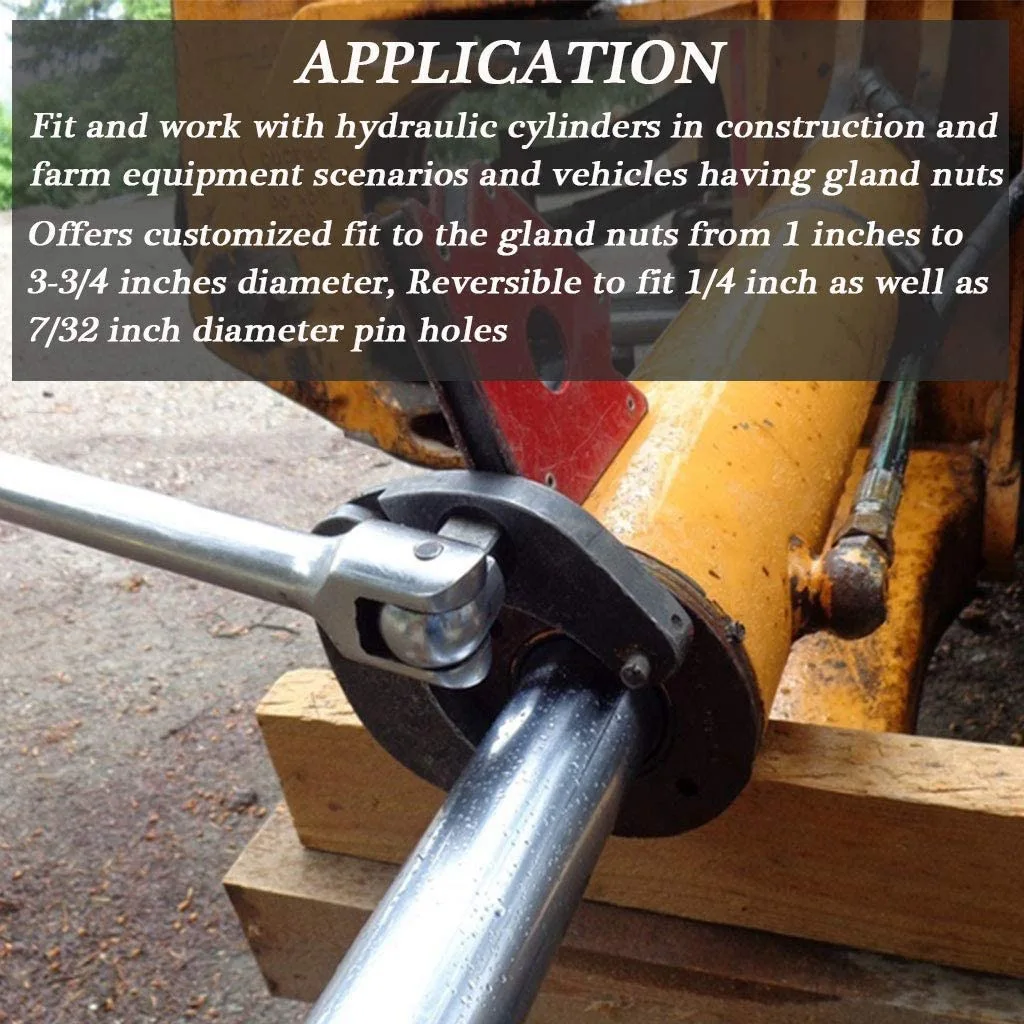 

Большой и маленький набор гаечных ключей с регулируемым сальником для гидравлических цилиндров 1266 и 7463 (набор из 2 шт.)