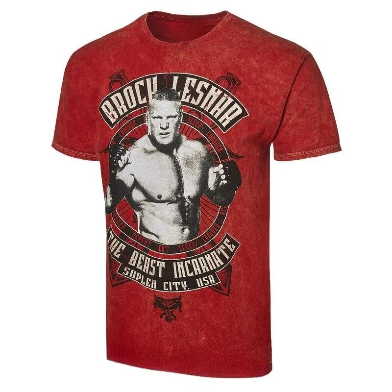 Brock Lesnar Merch Tee T-shirt Merch Men Short Sleeve Tee Unisex Tops Clothes Causal Female Y2K Tops