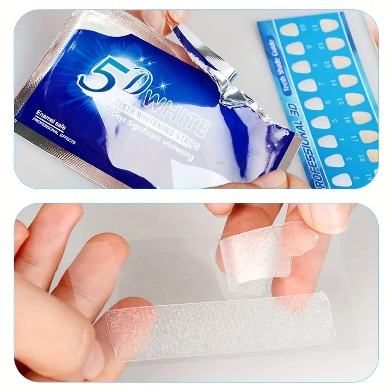 7 Pairs 9D / 5D Gel Teeth Whitening Strips Tooth Dental Kit Oral Hygiene Care Strip False Teeth Veneers Sticker Decal