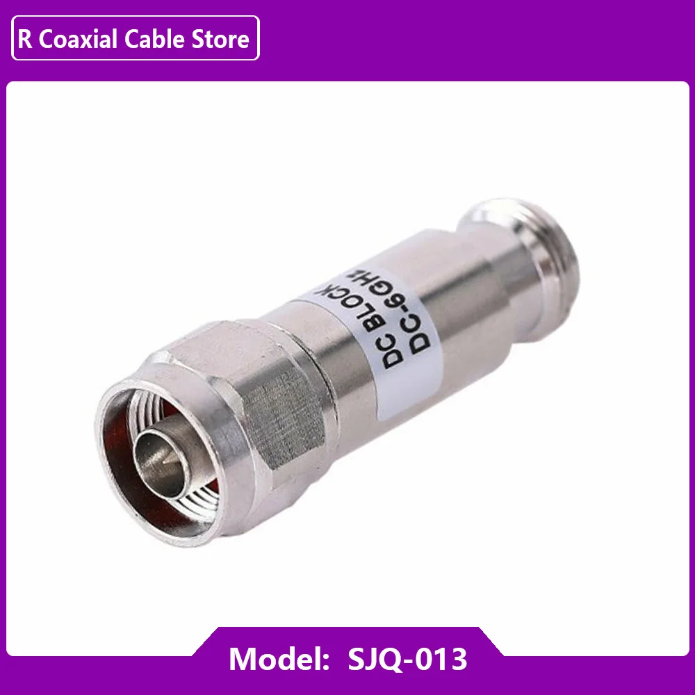 1PC DC-6Ghz 2W N Type N JK DC  Blocker DC Block N Male to Female Connector Nickel Plated RF Accessories