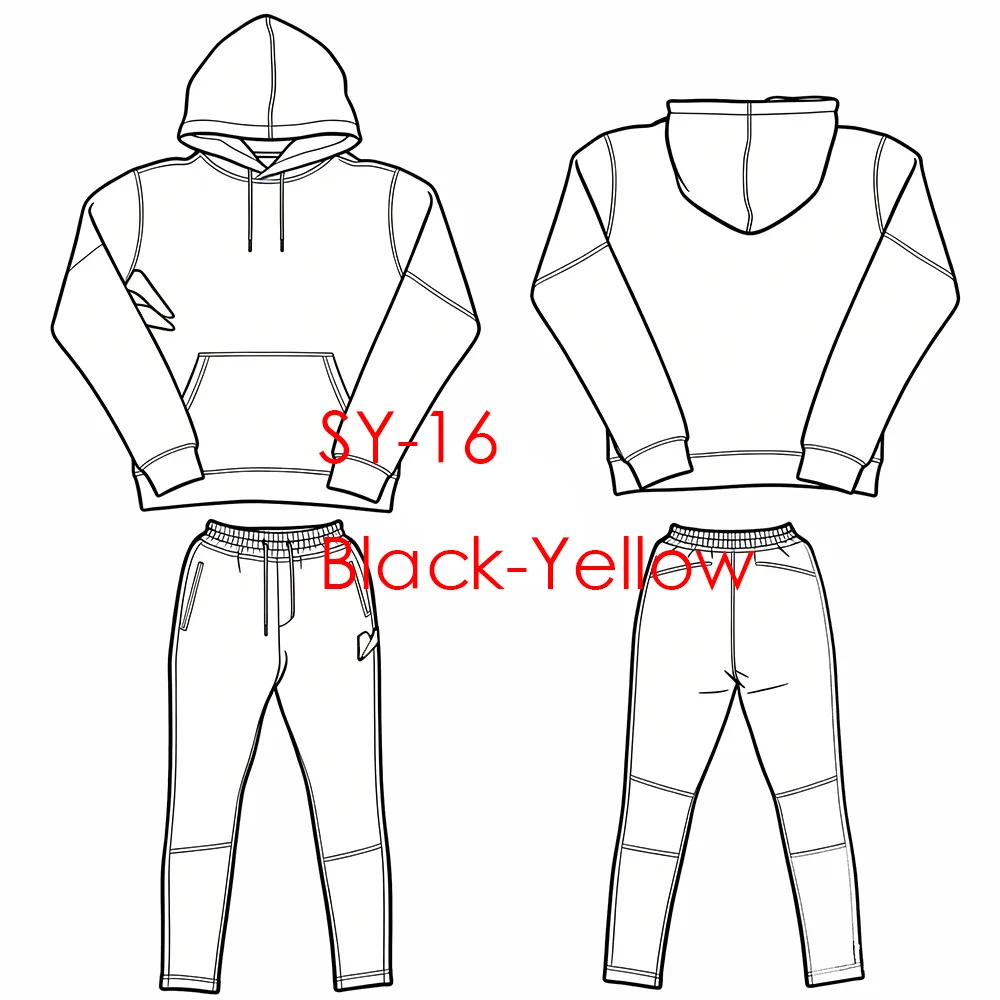 

SY-16 Men's Cotton Tracksuit Set Streetwear Casual Outfit Hoodie And Trousers Combo Stylish Sweatshirts Pants for Jogging