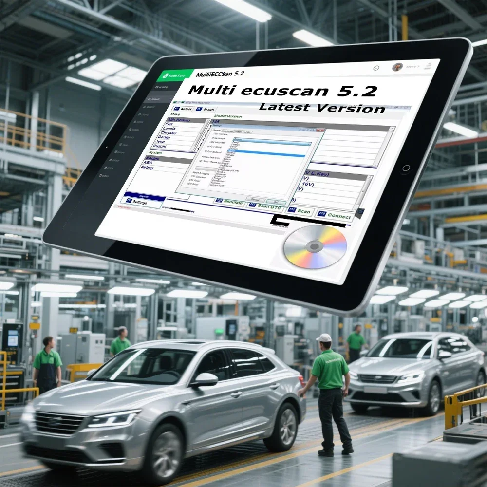 

MultiEcuScan 5.2 OBD2 Diagnostic Software Register ELM327 Compatible Latest Version for Fiat Connector Multiecuscan Tools
