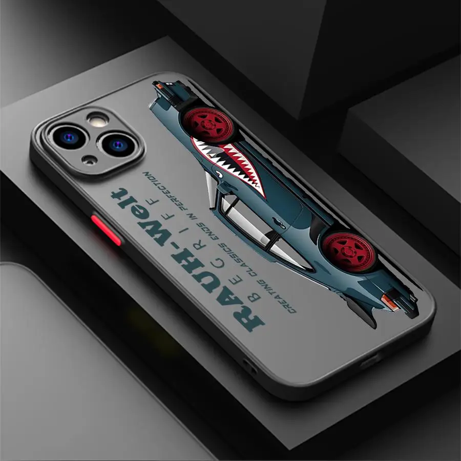 JDM Tokyo Drift Sports Car Phone Case for iPhone 16 Pro 11 12 Mini 13 14 Pro 15 Pro Max 7 8 Plus XR XS MAX funda