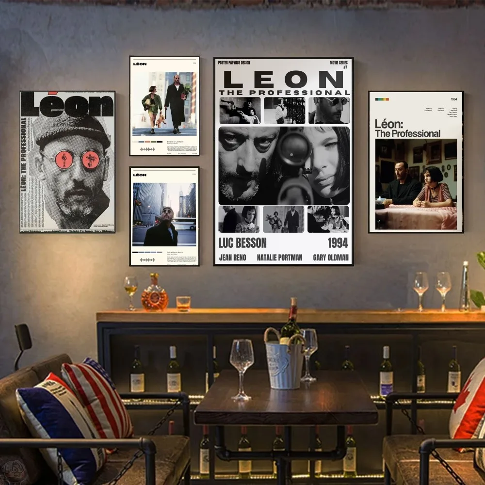 Vintage Retro Minimalist Movie Leon Leon_ The Profession Poster HD Posters Home Room Bar Cafe Decor Art Wall Painting Picture