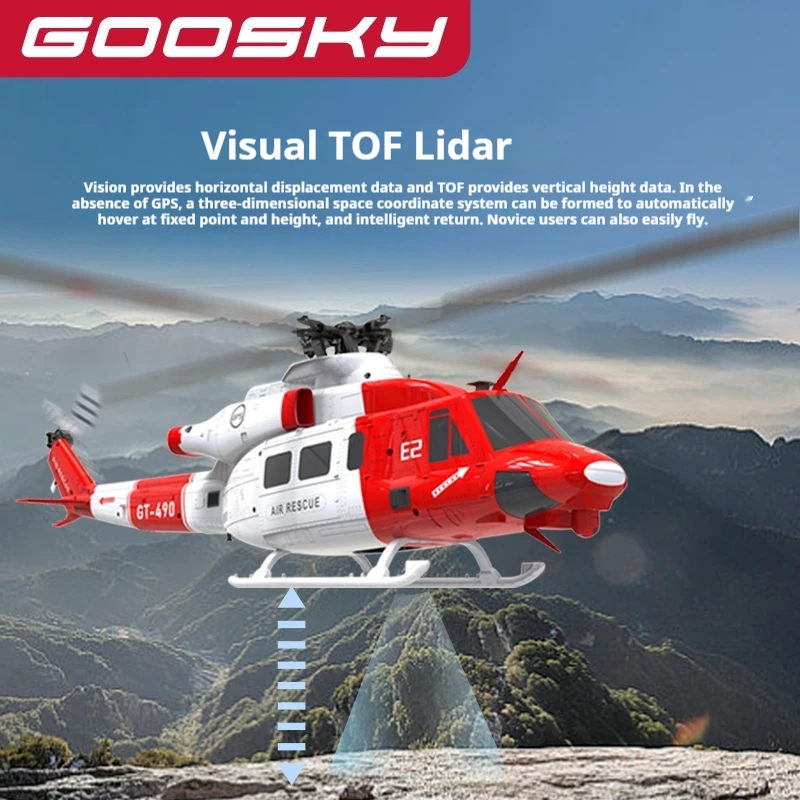 2025 Goosky E2 1:35 Gps Imaging intelligente Macchina reale Uh-1y Elicottero Baf050004 Aereo telecomandato Bnf/Rtf