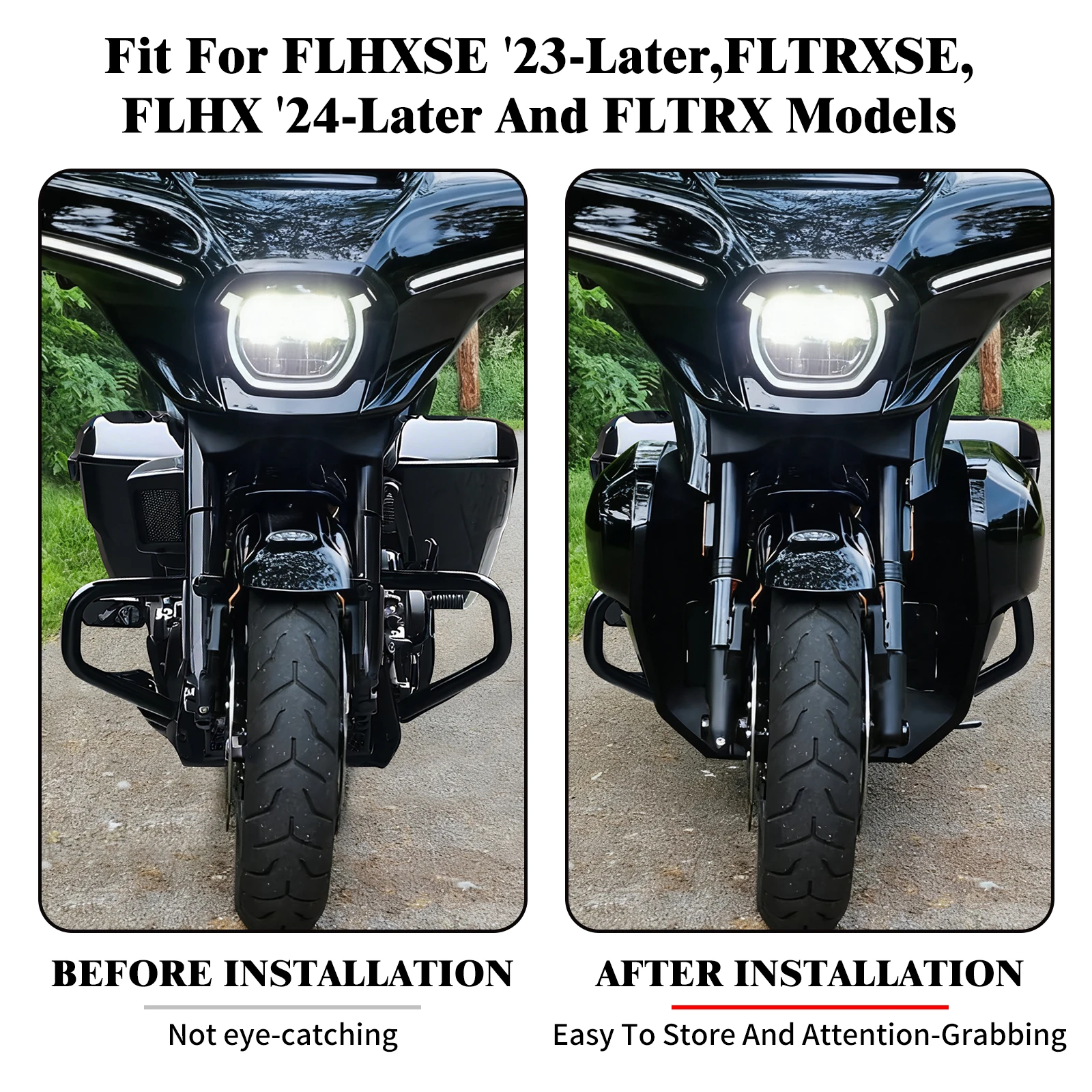 Motorcycle Fairing Lowers Engine Guard Frame Support Set For Harley Touring FLHXSE 23-Later FLTRXSE Road Street Glide 24-Later