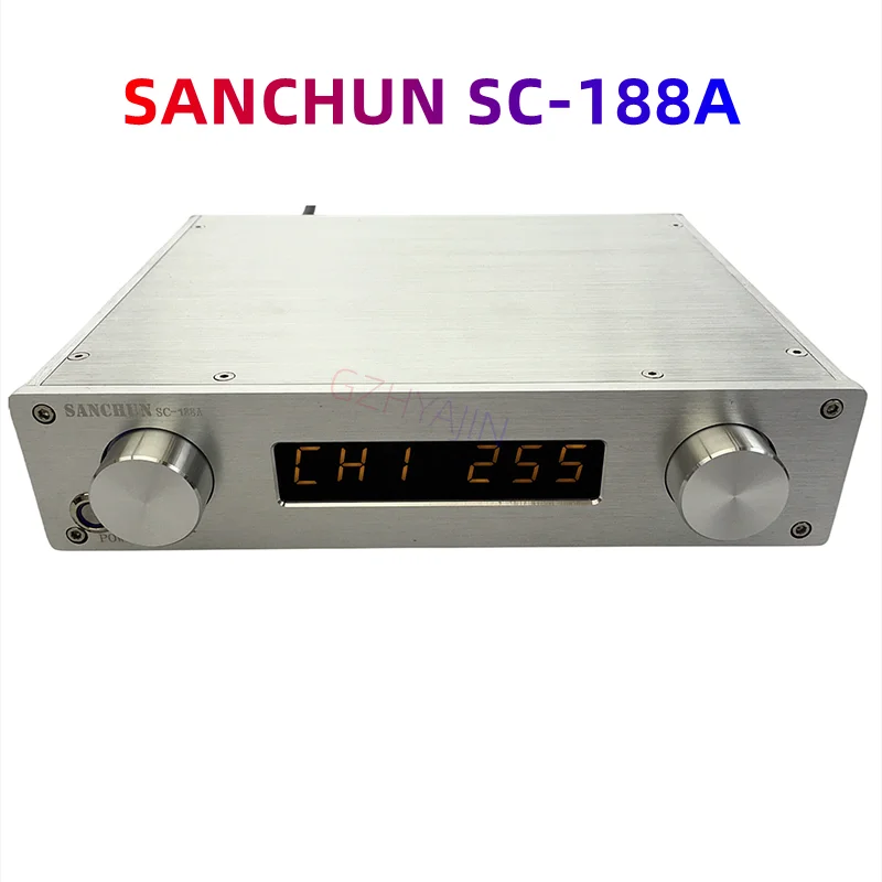 

Latest SANCHUN SC-188A Balanced passive pre-amp front-end remote control relay volume control, 0-255 level volume adjustment