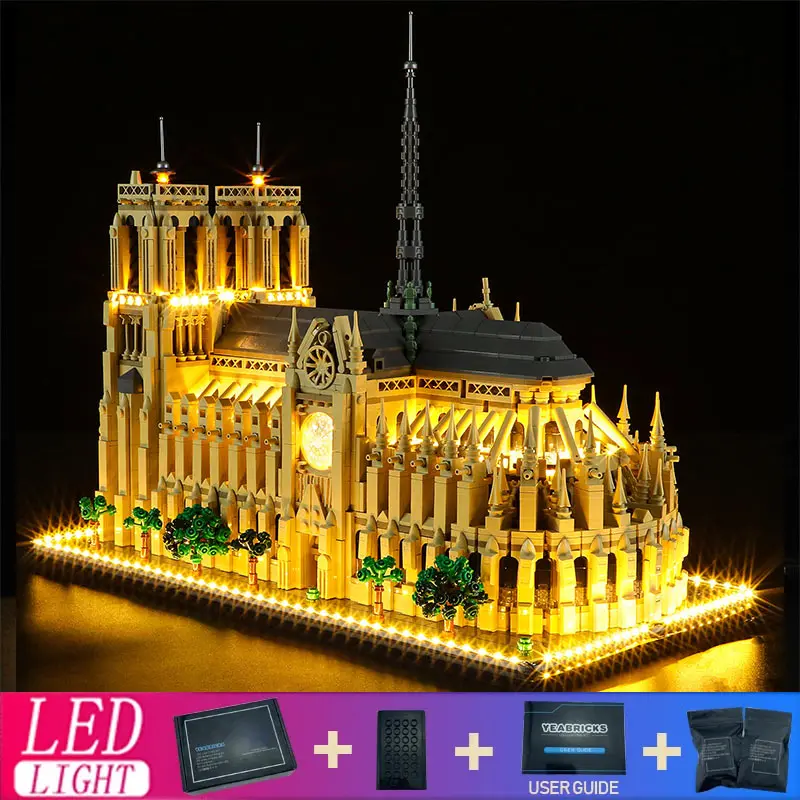 

Diy LED Light Kit For LEGO 21061 Notre-Dame de Paris（Only LED Light,Without Blocks Model ）