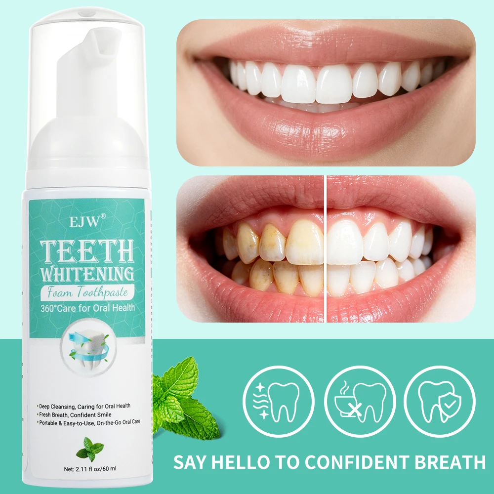 Teeth Whitening Mousse - EJW Witte Mousse Tandpasta Tandenbleken Verwijdert