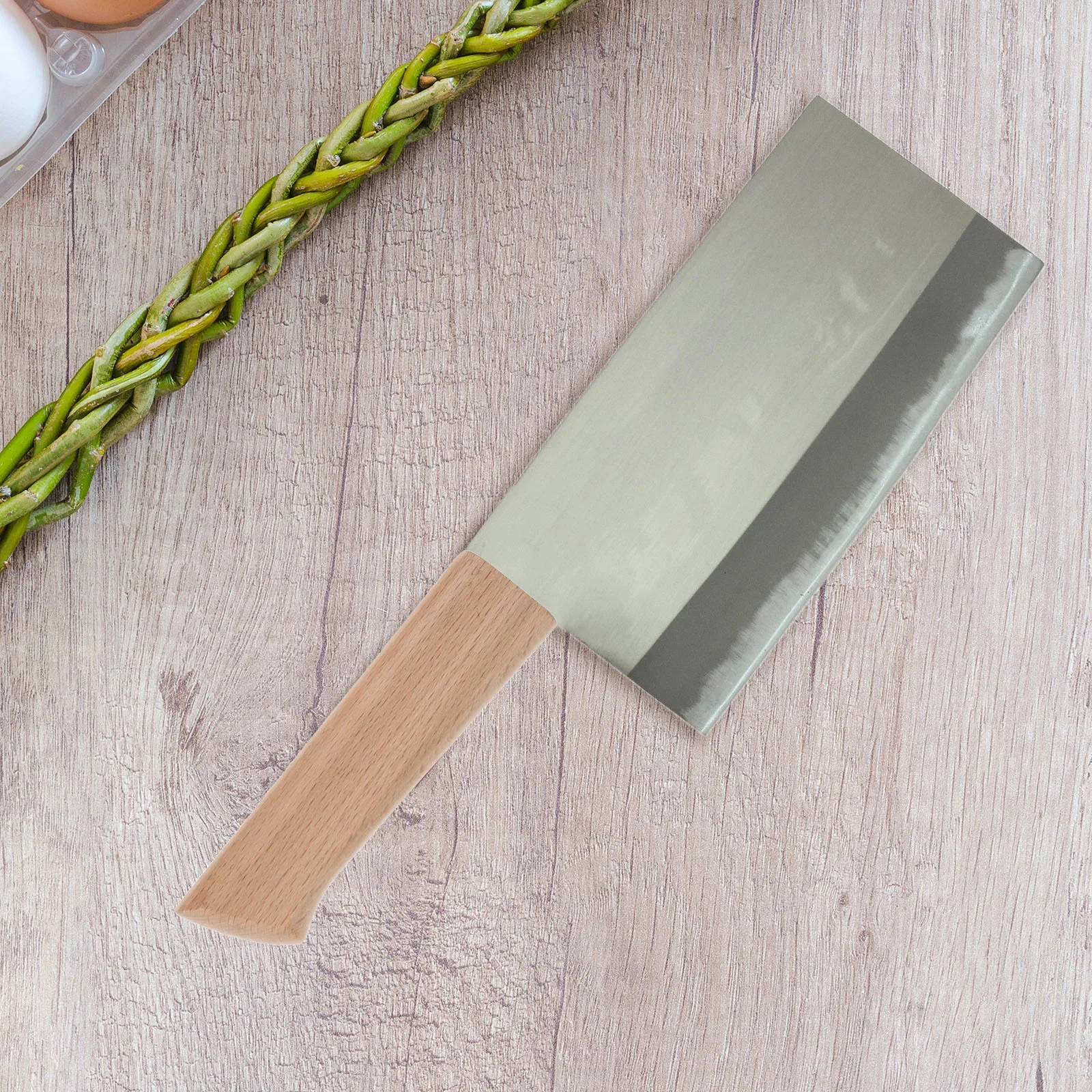 

2pcs Wooden Knife Handle Replacement Beechwood Repair Handle For Japanese Kitchen Knife Anti-Slip Grip Cutter Tool Accessory