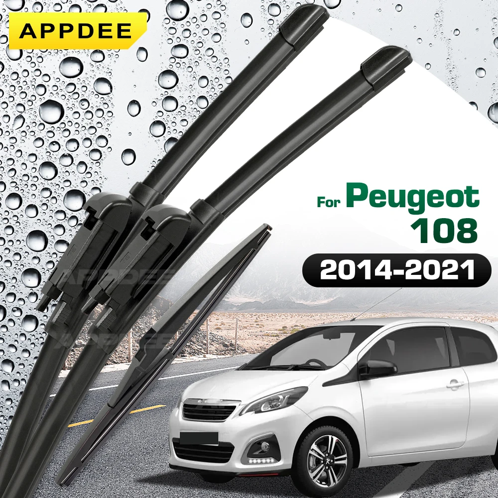 

Для Peugeot 108 2014-2021 силиконовые и резиновые щетки переднего и заднего дворника, щетки для лобового стекла, оконные щетки