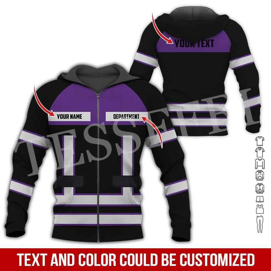 Custom Name Cosplay Worker Heavy Equipment Tow Truck Multicolor Retro Tattoo 3DPrint Harajuku Casual Pullover Jacket Hoodies A28