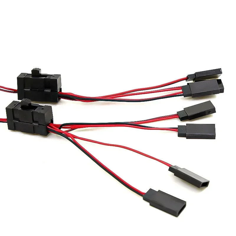 

2 3 4-way LED Light Split on/off Controller Switch Y Cable Servo Extension for 1/10 TRX-4 SCX10 RC Oil/Tram/Climbing Crawler