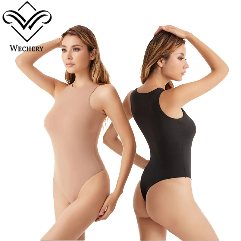 Wechery Sexy Bodys Frau Taille Trainer Schlank Bauch-steuer Body Shaper Ärmellose Tops Nahtlose Öffnen Gabelung Tanga Shapewear