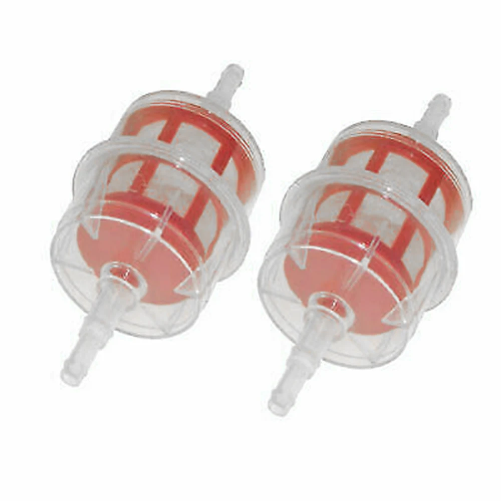 2pcs Inline Diesel Fuel Filter for Cars Motorcycles Lawnmowers and Race Cars Supporting Both 6mm and 8mm Fuel Hose Sizes