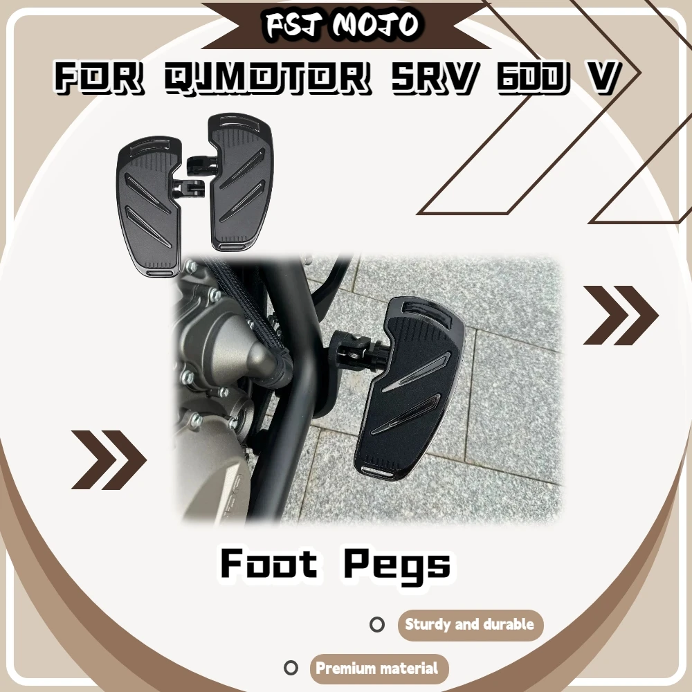 For QJMOTOR SRV600 Widened Foot Pedal Larger Contact Area Relieve Foot Fatigue On Long Distance Riding Parts