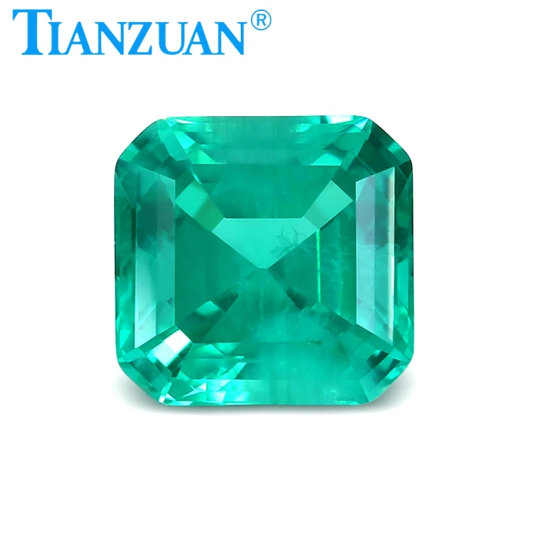 Lab Grown Paraiba YAG 5-12mm Square Shape Asscher cut Synthetic Yttrium Aluminum Garnet Loose Gemstones Stone for Jewelry Making