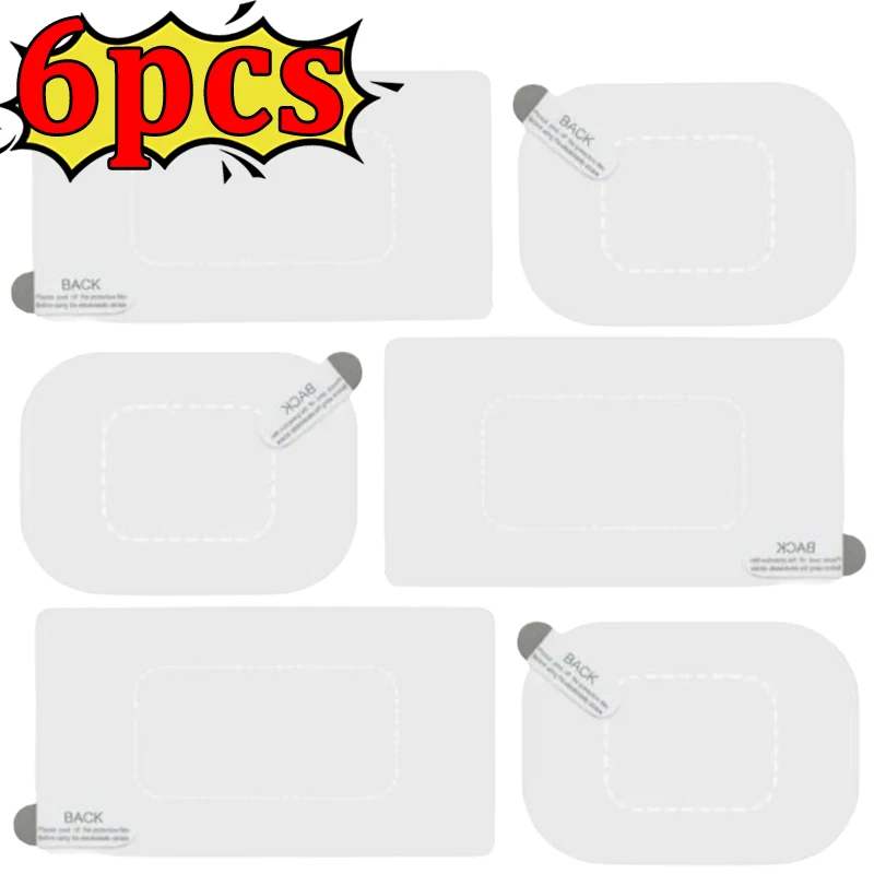 

6PCS Car Windshield Sticker Recorder Positioning Dashed Line Frame Static Stickers for Dash Cam Transparent Windshield Sticker