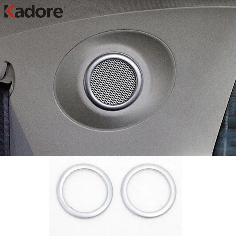 For Ford Edge 2015 2016 2017 Interior Audio Speaker Decoration Cover Trim Ring Frame Car Accessories ABS Matte