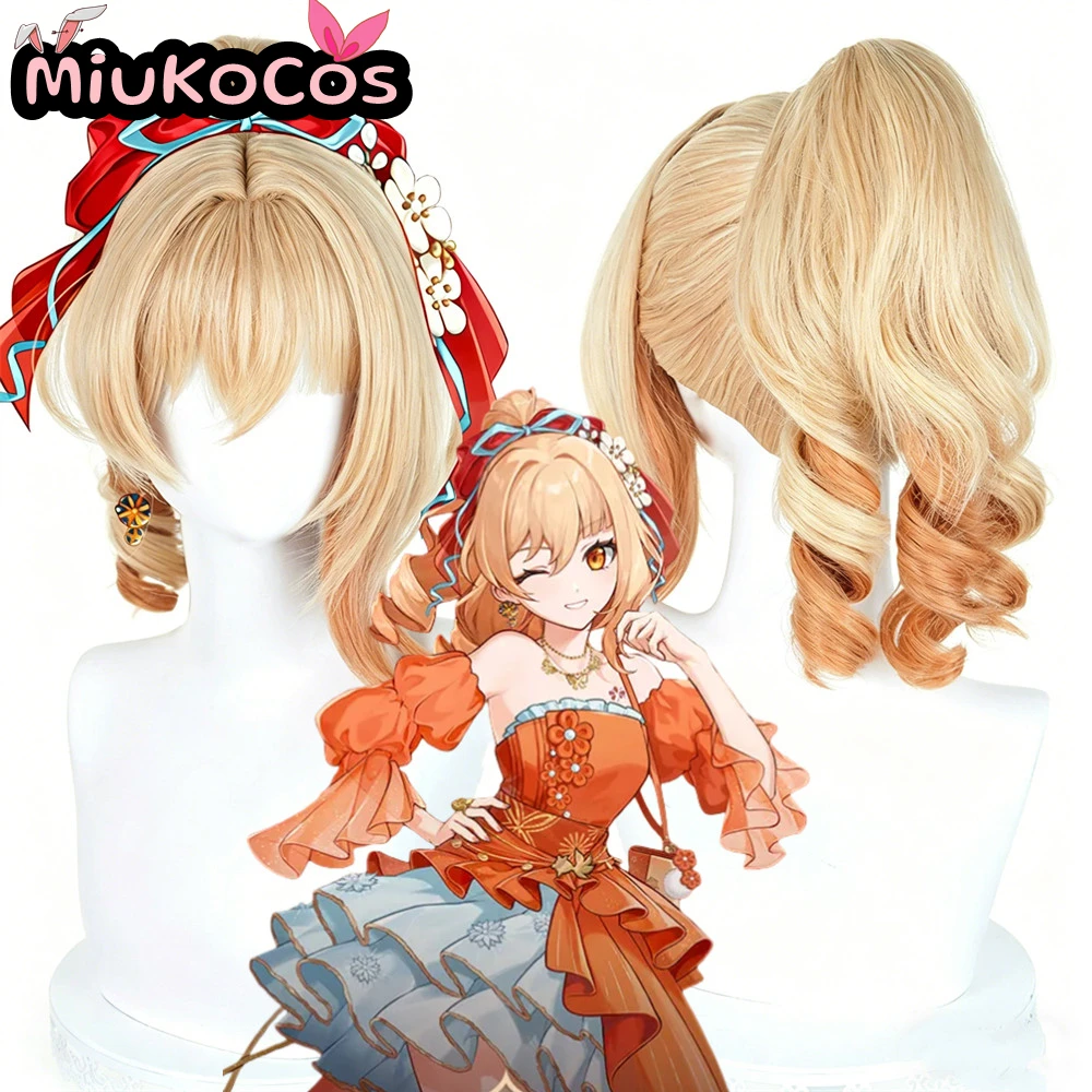 

IN STOCK Yoimiya: Resplendent Feast Cosplay Wig MiukoCosplay Game Genshin Impact Cosplay
