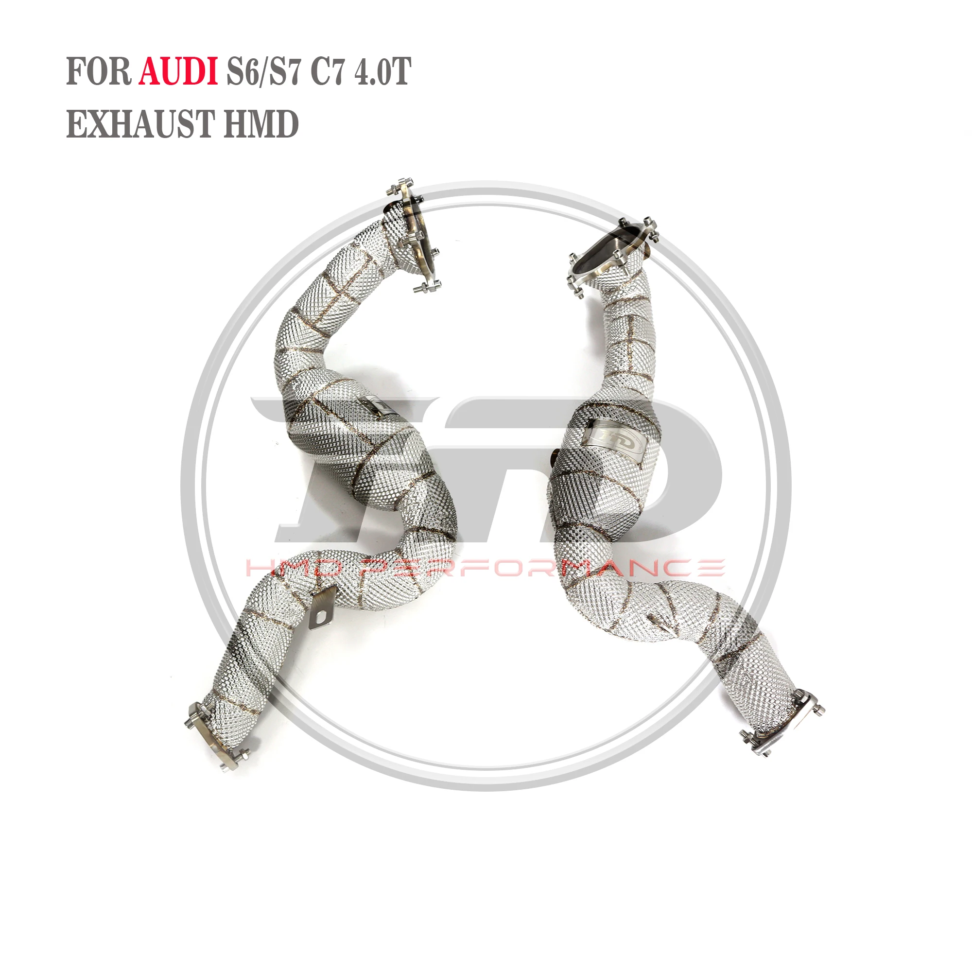 

HMD exhaust system For AUDI S6 S7 C7 exhaust dowpipe high flow catalyst exhaust performance upgrade