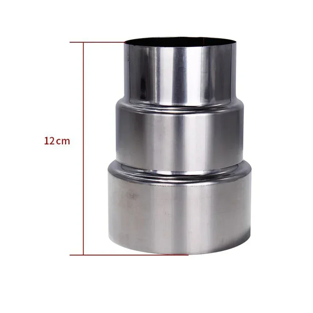 Exhaust Pipe Adapter Stainless Steel Flue Exhaust Pipe Reducing Joint Chimney Adaptor Flue Liner Reducer Tubing Connector