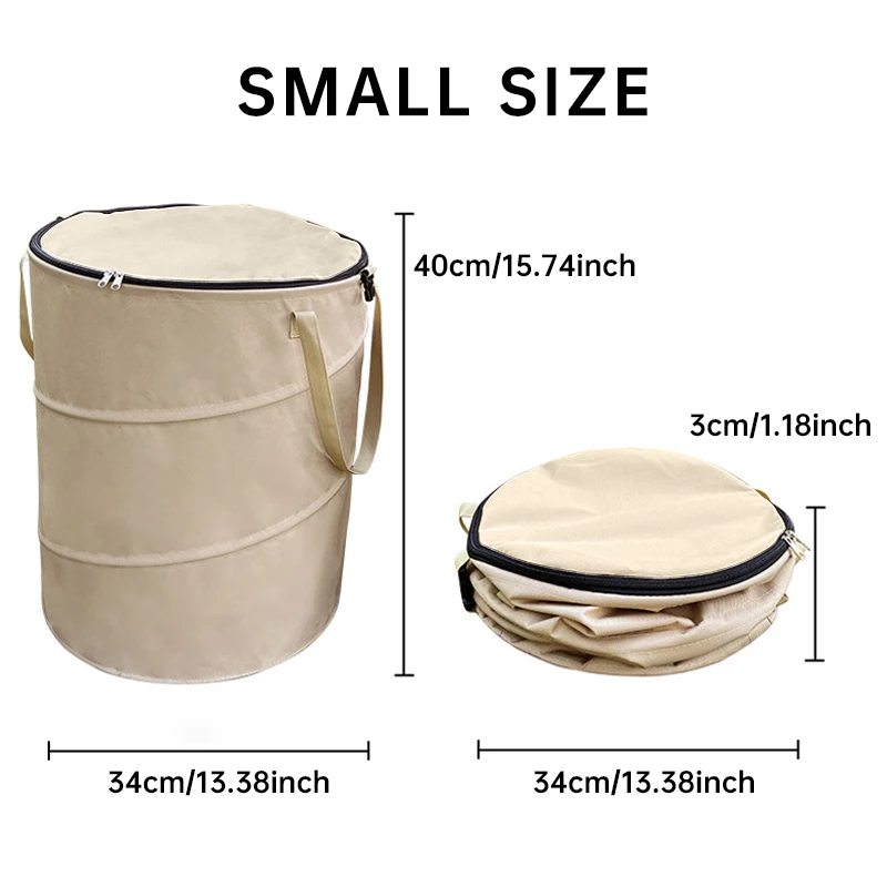 Outdoor camping trash can, foldable multifunctional storage box, household large capacity dirty clothes basket, storage bag