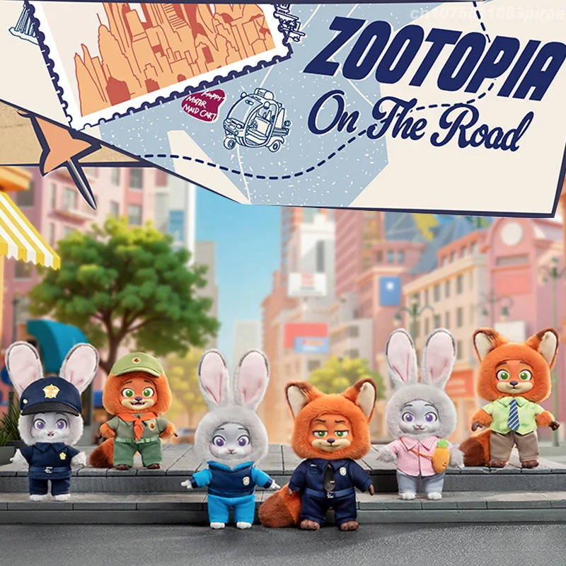 

Disney Zootopia Nick And Judy's Growth Journey Series слепая коробка Nick Judy Mystery Box виниловая плюшевая сумка брелок кулон игрушка подарки