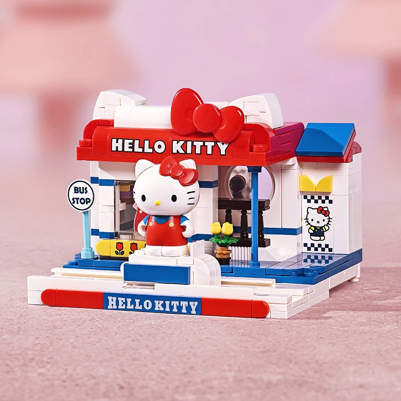 Blocos de Construção Keeppley Sanrio para Crianças, Cartoon Model Toy, Bloco Gráfico, My Melody, Pompom, Purin, Kuromi, Presentes de Aniversário