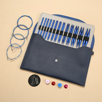 Aluminum Detachable Circular Needle Set with Bag Knitting Needles Hooks Weaving Yarn Knitting Craft Tools Knitted Accessories
