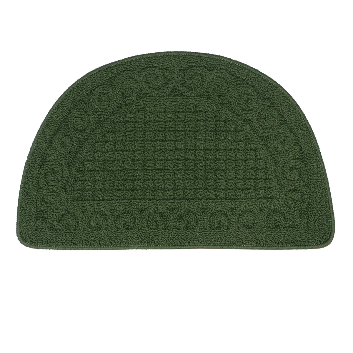 

Semi circular Door Mat Polypropylene Fiber Indoor Entrance Carpet Green Non slip Pads Hard wearing Home Office Bathroom Decor