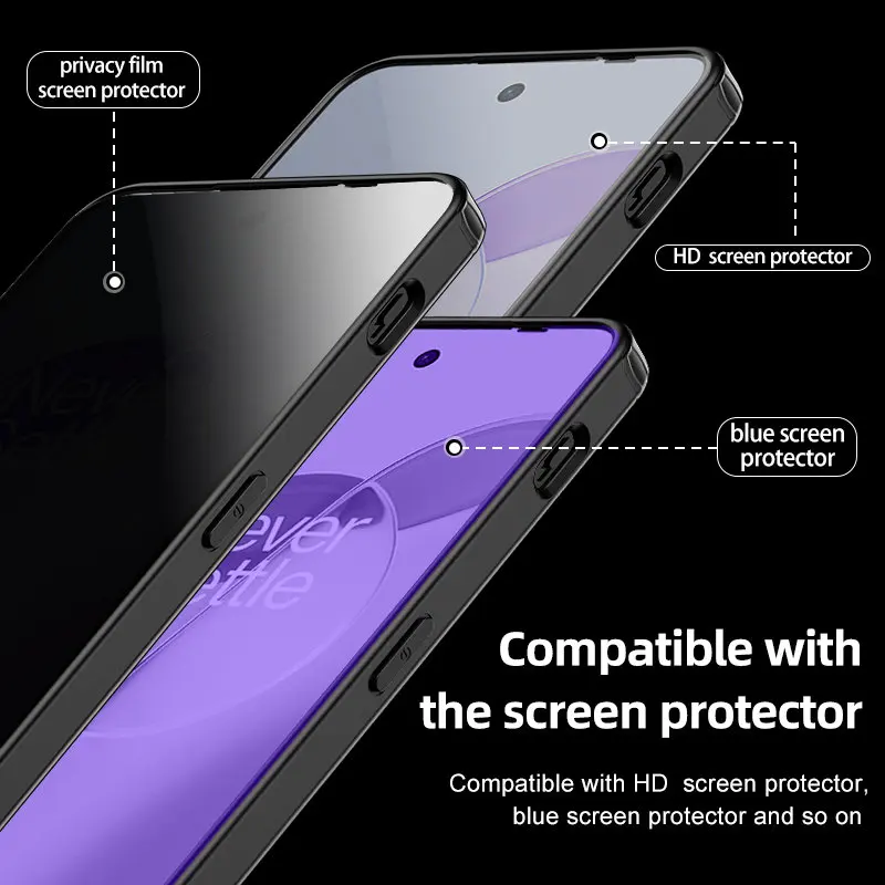 OnePlus Nord 3 5G CPH2491 Case Shockproof Matte Hard Cover Crystal Clear Case Soft Bumper for OnePlus Nord 3 Nord3 5G CPH2491