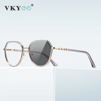 VKYEE, gafas de lectura redondas antiazules para mujer, miopía óptica, fotocromática, moda personalizada, personalización de prescripción PFD3130