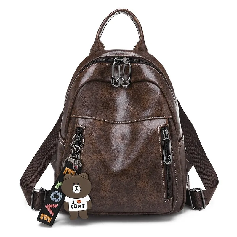 

2023 New Fasion Large Capacity PU Leather Women Backpack Cool Travelling BagPacks High Quality School Pack for Girls Book Hot