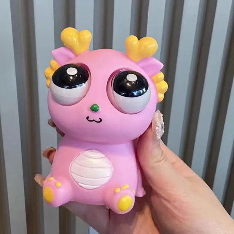 Cute  Eye Dragon Squeeze Toy Funny Decompression Sensory Animal Fidget for Stress Relief