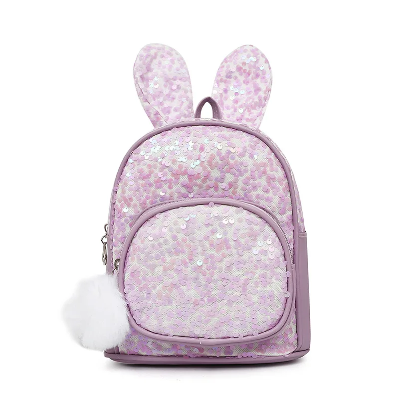 Moda casual bonito coelho orelhas mochila estilo meninas jardim de infância crianças mochila saco de livro sacos rugzak escolar