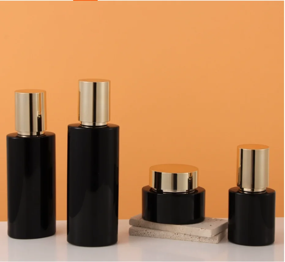 30ml-120ml オーバル型ガラスボトル モイスチャーエッセンス セラム/ローション/エマルジョン/ファンデーション/化粧水 化粧品容器