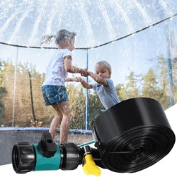 Trampoline Sprinkler Summer Outdoor Water Sprayer Cooling Tool 39ft/19.6ft For Garden Kids Children's Game Water Entertainment