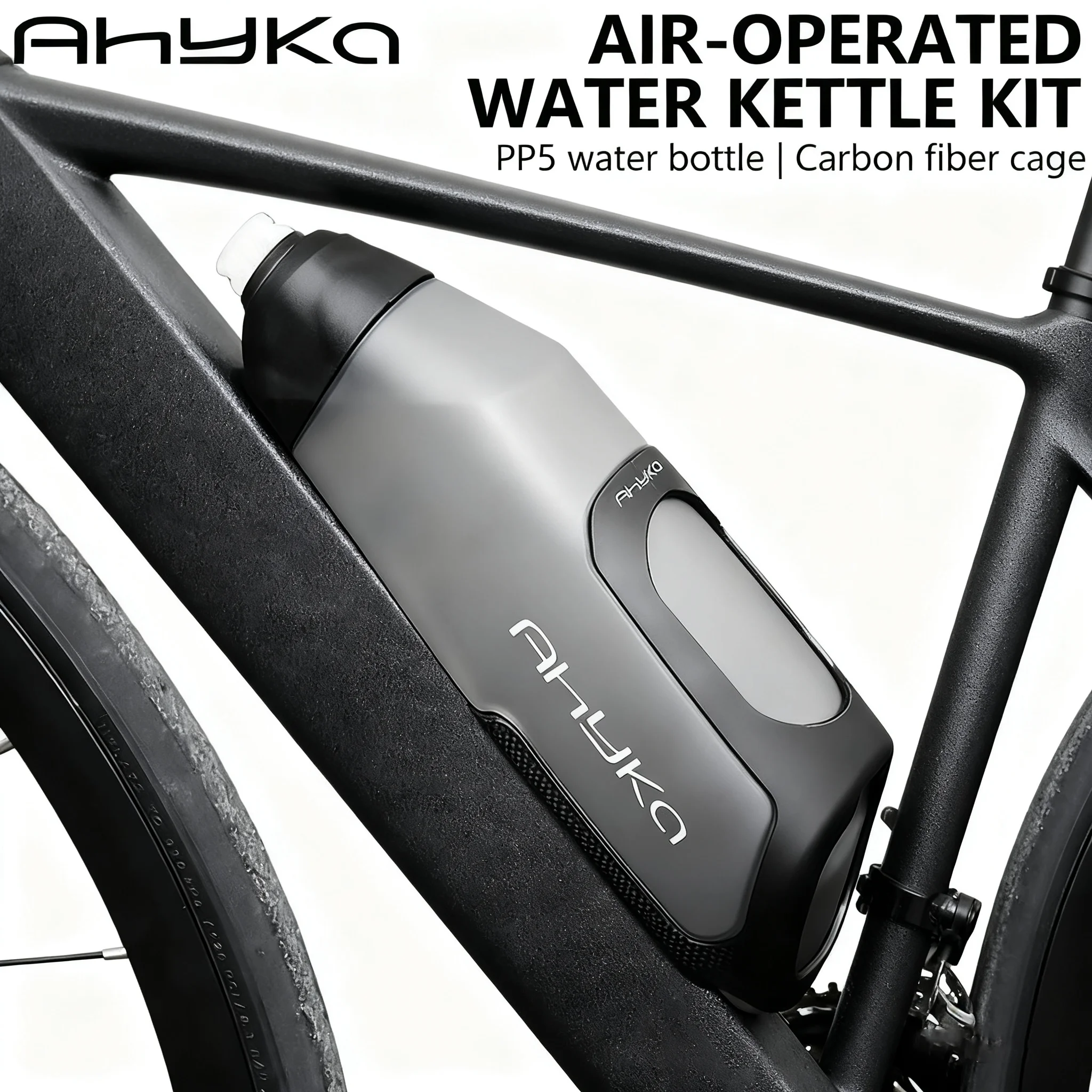 

Aerodynamic Race Bike Bottle 600ml with Quick Spray & Carbon Fiber Cage BPA-Free for Fast Hydration on Road & Mountain Bikes