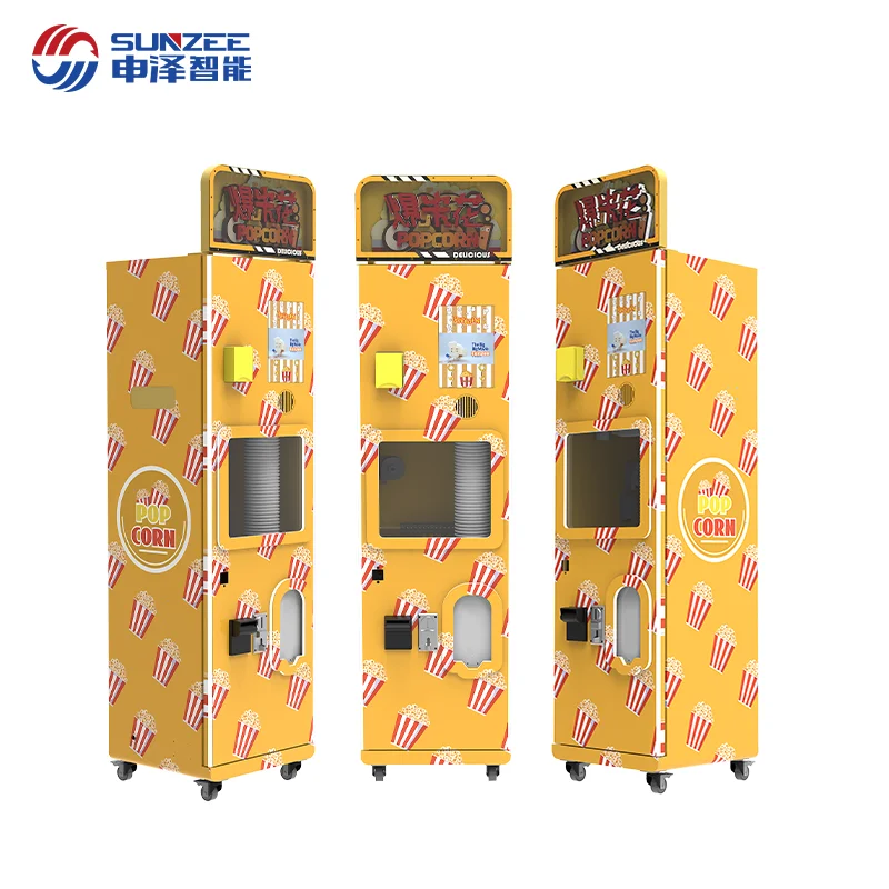 Small Popcorn  Machine with 2 Flavors &Automatic Popcorn Maker | Popcorn vending Machine for Sale
