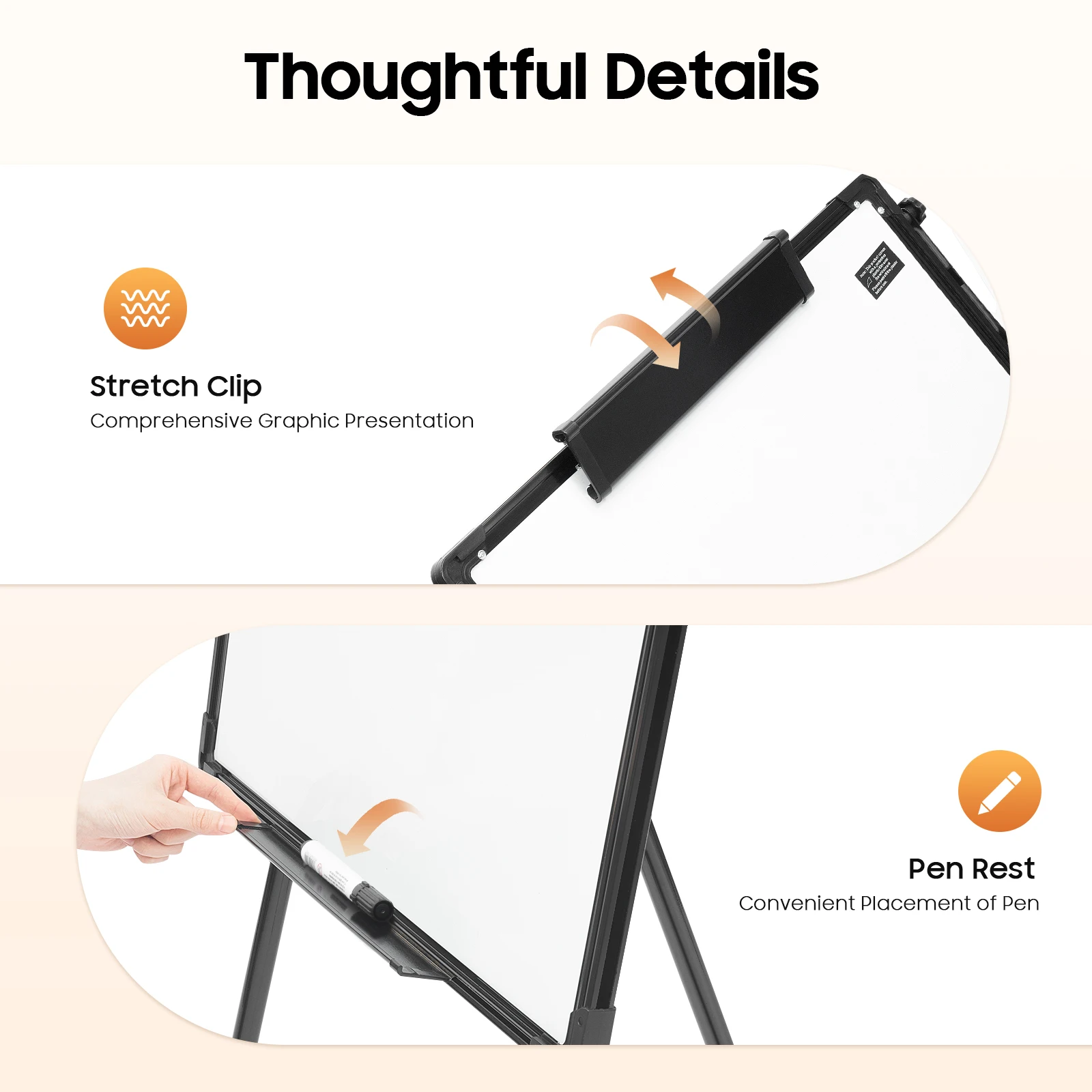 Portable Whiteboard with Magnetic Surface, 3624 Inches, Adjustable Height, Sturdy Steel Frame, Ideal for Office, Classroom,