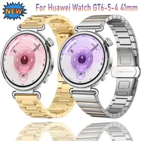 18mm Stainless Steel Strap For Huawei Watch GT6-5-4 41mm Metal Women Fashion Luxury Wristband Huawei Watch 5/GT5 Pro 42mm Correa