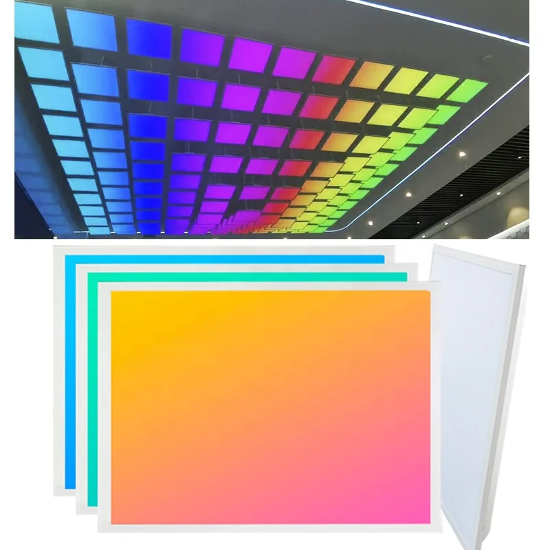 

WS2811 Smart IC SMD5050 High Bright Chip 2*2ft 40W Programmable RGB Full Color Dimmable Recessed Led Panel Light